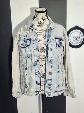 Parisian Works Light Blue Distressed Jean Jacket
